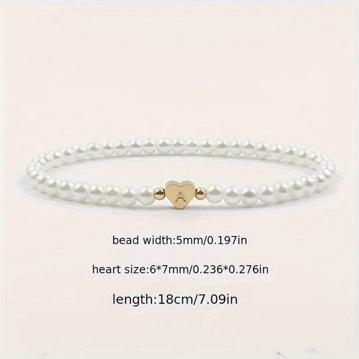 Bracelet initiale en cœur