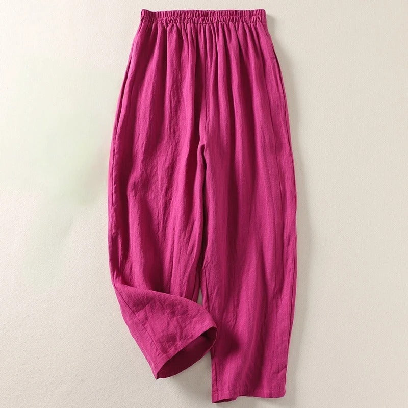 Élise - pantalon fluide, vue 4 (Rose)