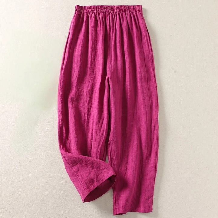 Élise - pantalon fluide, vue 4 (Rose)