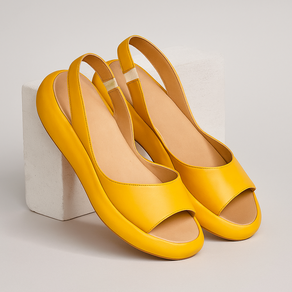 Isabelle sandales jaune detail