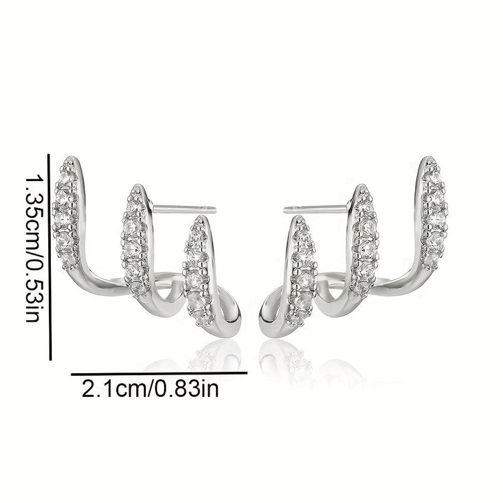 Boucles d'Oreilles - Éclat Strass Précieux, mise en situation
