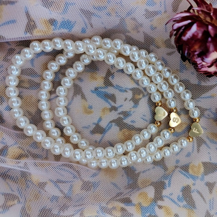 Bracelet initiale en cœur
