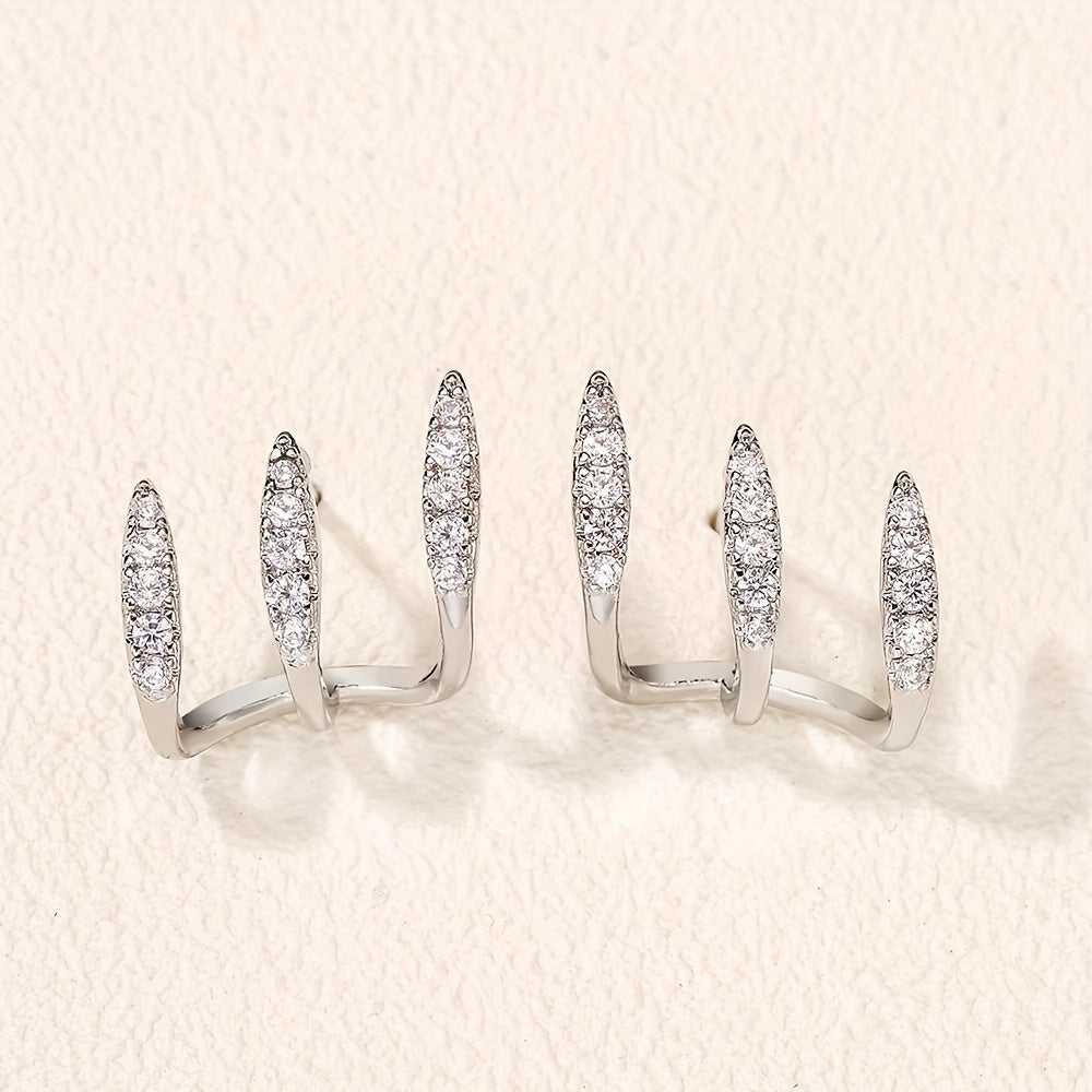 Boucles d'Oreilles - Éclat Strass Précieux, packaging