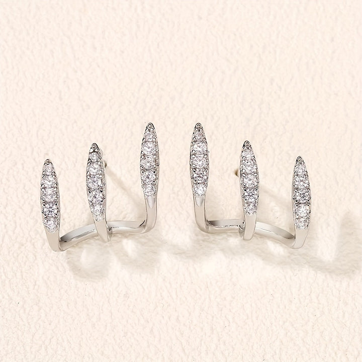 Boucles d'Oreilles - Éclat Strass Précieux, packaging