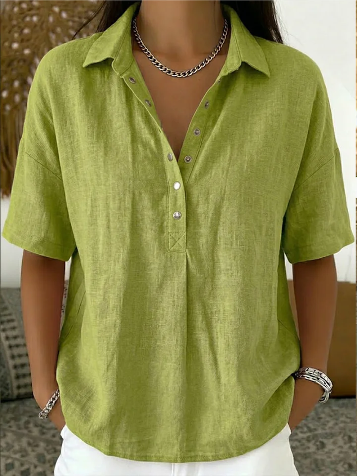 Capucine - blouse en lin, vue Vert