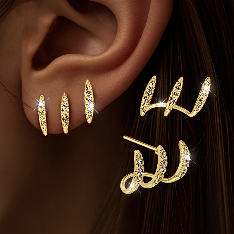 Boucles d'Oreilles - Éclat Strass Précieux, vue détail