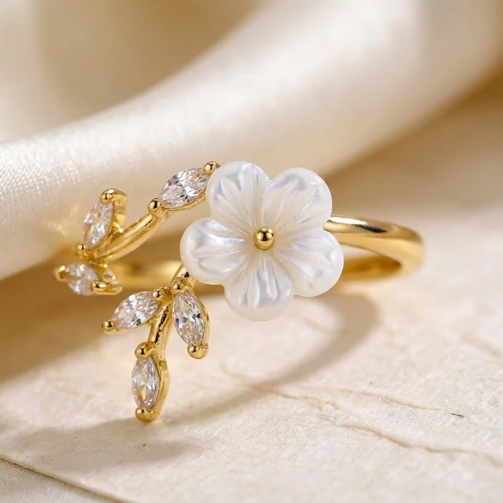 Bague cristaux blancs