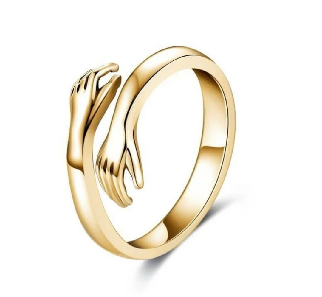 Bague - Lien Entre Deux Cœurs, teinte Or doré