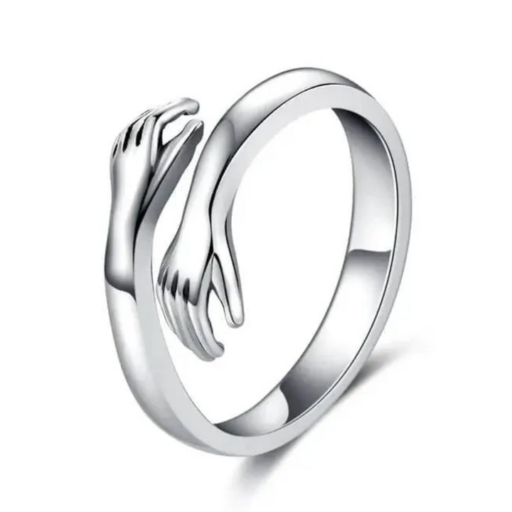 Bague - Lien Entre Deux Cœurs, teinte Argent