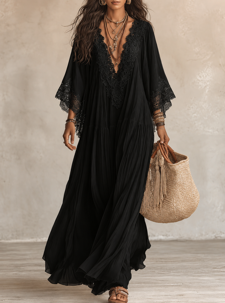 Celeste robe longue noire