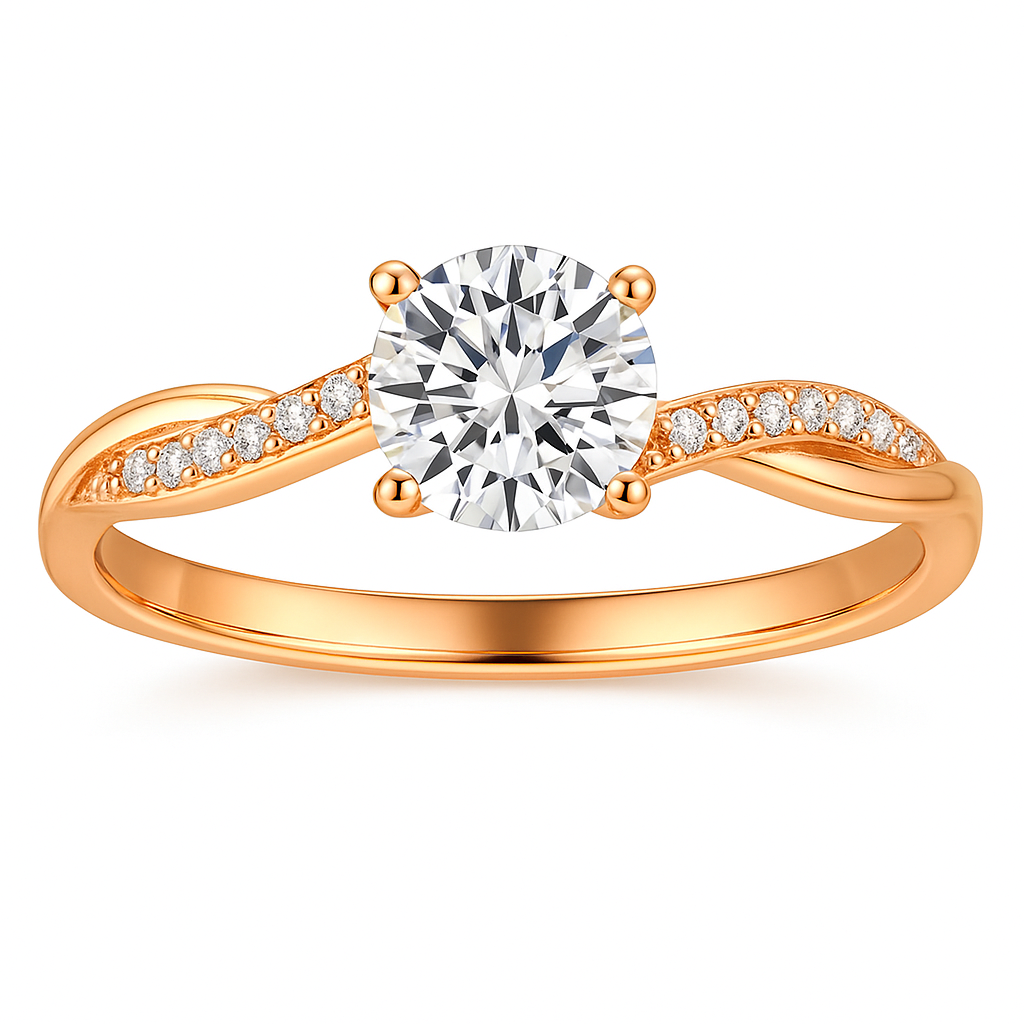 Bague élégante rosée