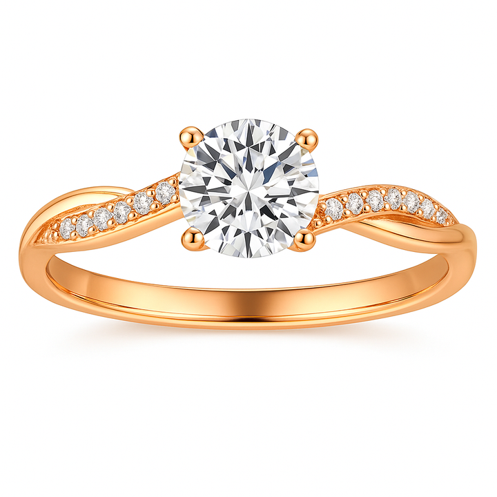 Bague élégante rosée