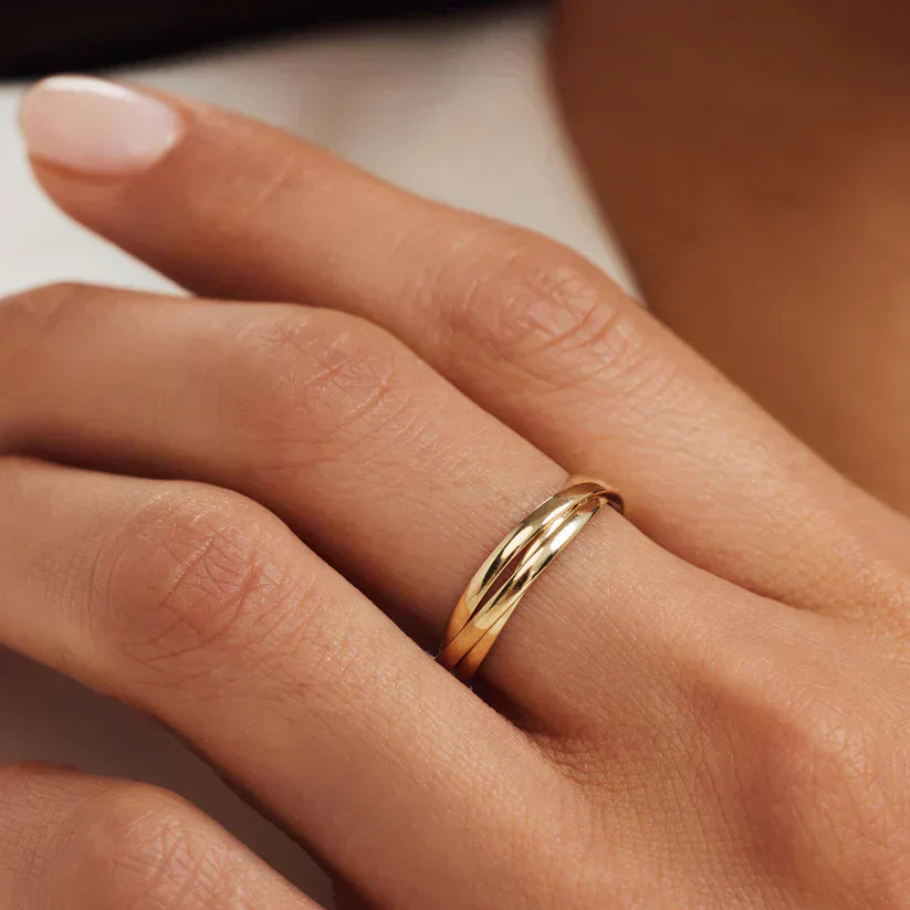 Bague - Trilogie Dorée Élégante