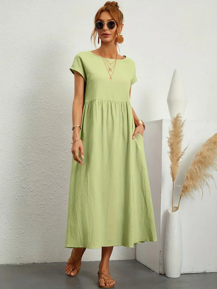 Aurélie - robe midi, vue Vert Menthe