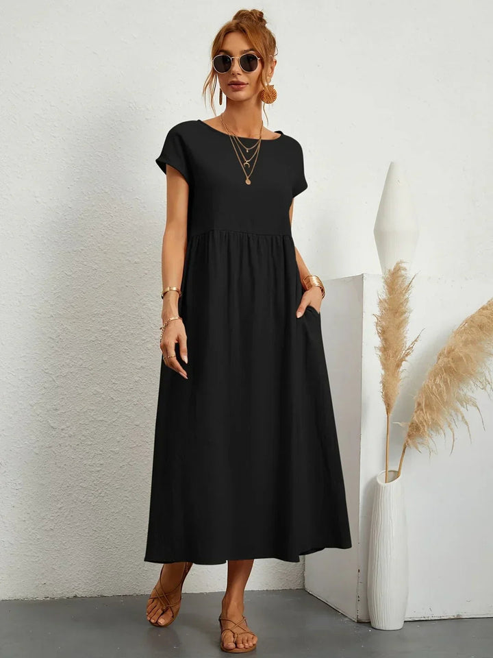 Aurélie - robe midi, vue Noir