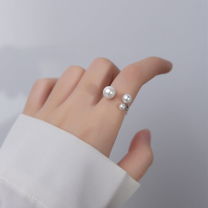 Bague trio de perles