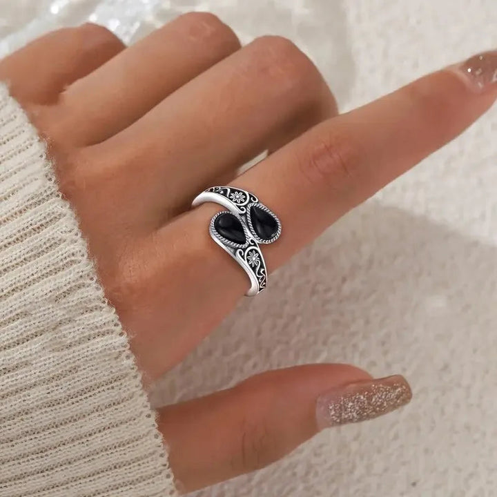 Bague fleur pierre de lune