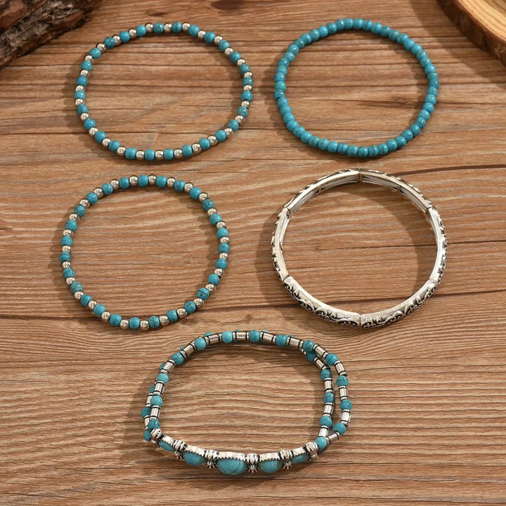 Bracelets Bohèmes - Perles de Turquoise, mise en situation