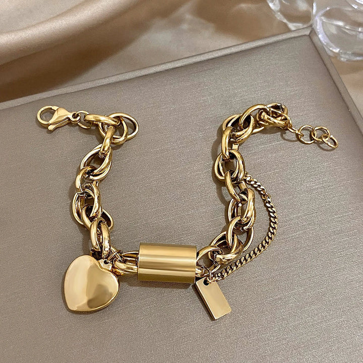Bracelet - Chaîne Épaisse et Dorée, vue détail