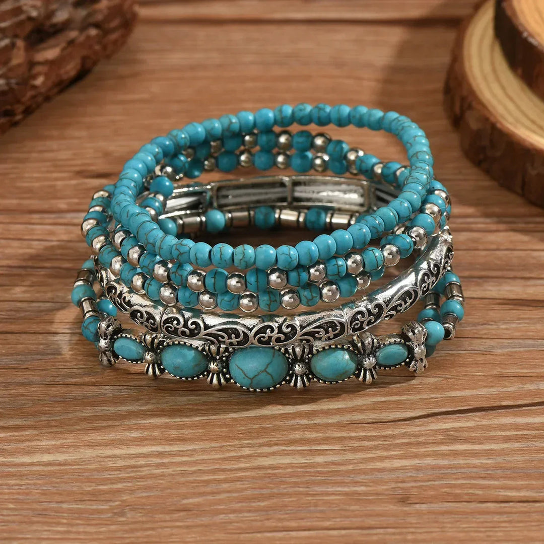 Bracelets Bohèmes - Perles de Turquoise, vue détail