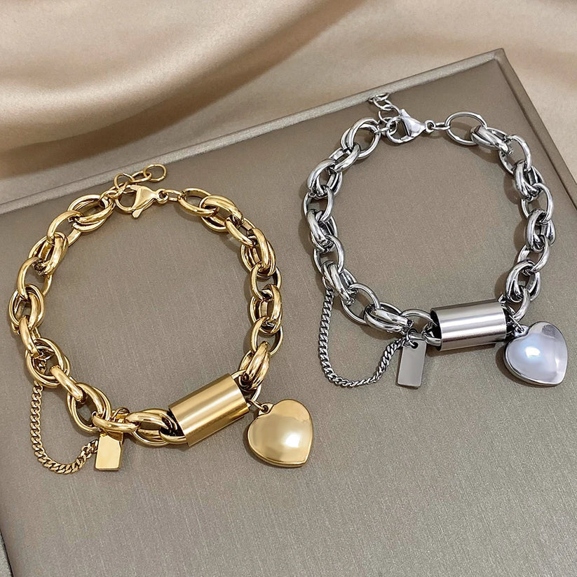 Bracelet - Chaîne Épaisse et Dorée, vue détail