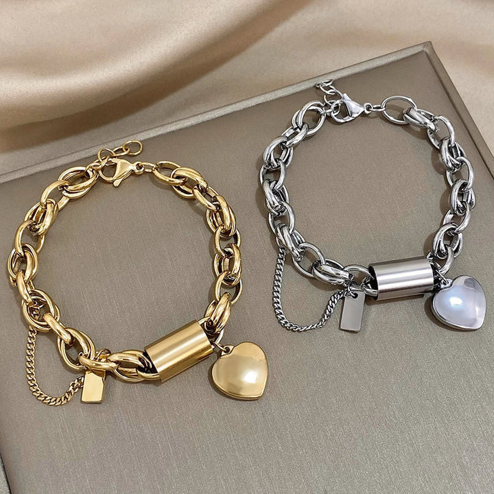 Bracelet - Chaîne Épaisse et Dorée, vue détail