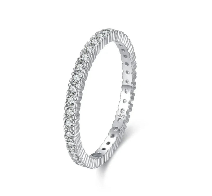 Bague éternité argentée