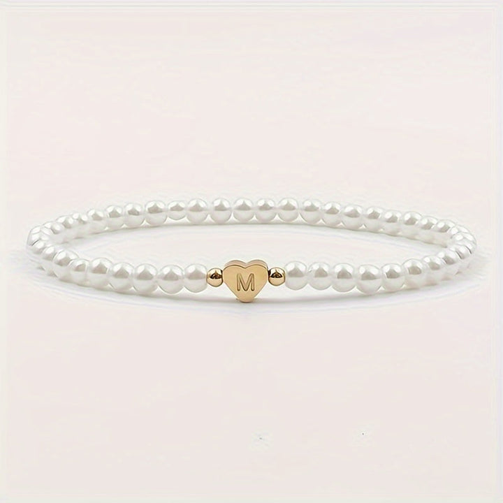 Bracelet initiale en cœur