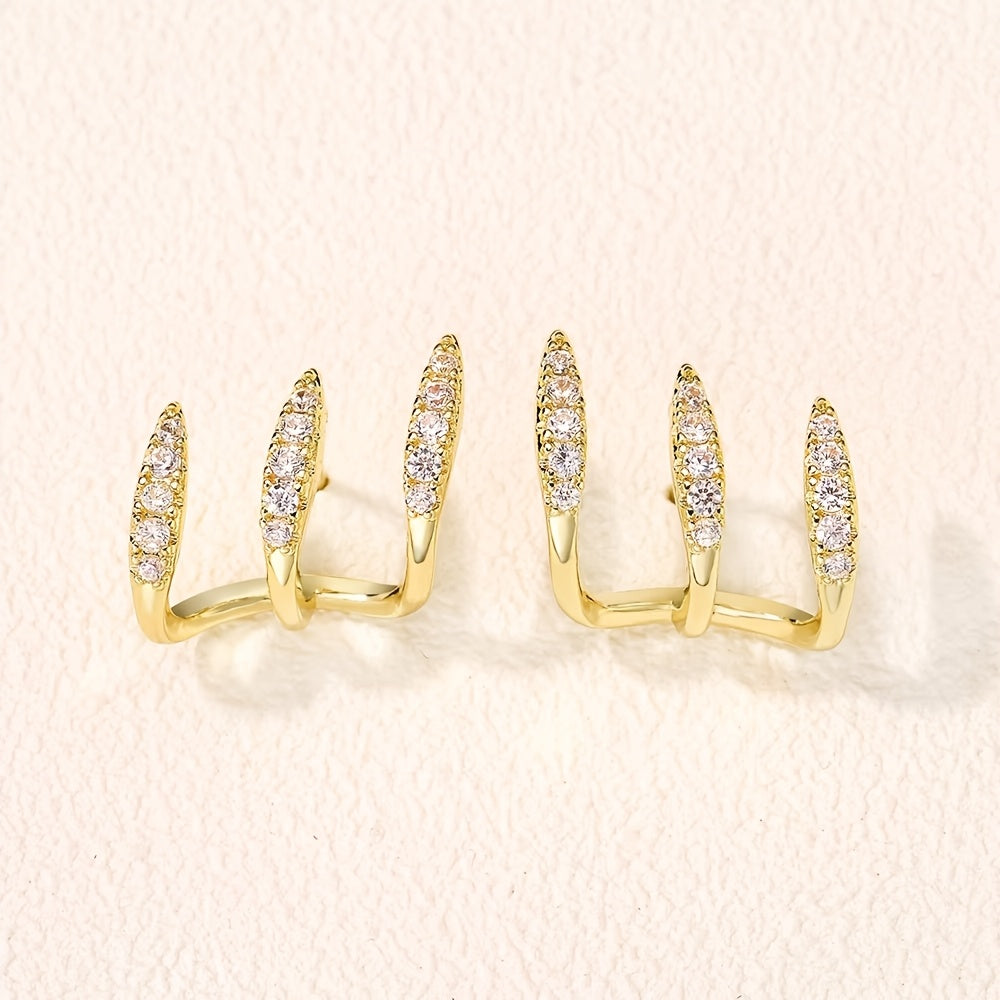 Boucles d'Oreilles - Éclat Strass Précieux, packaging
