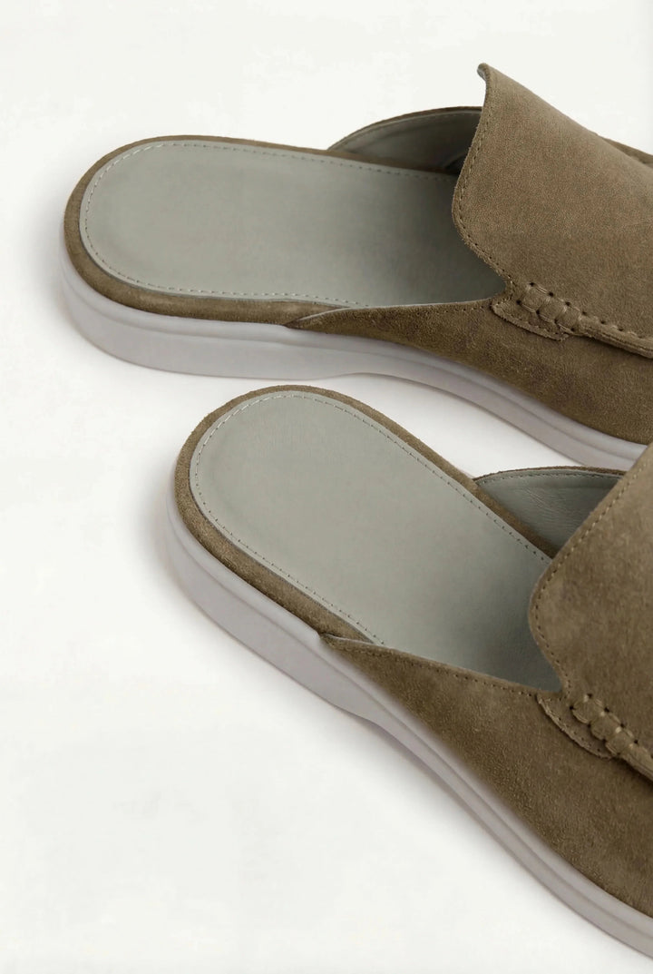Julien mule olive detail 2