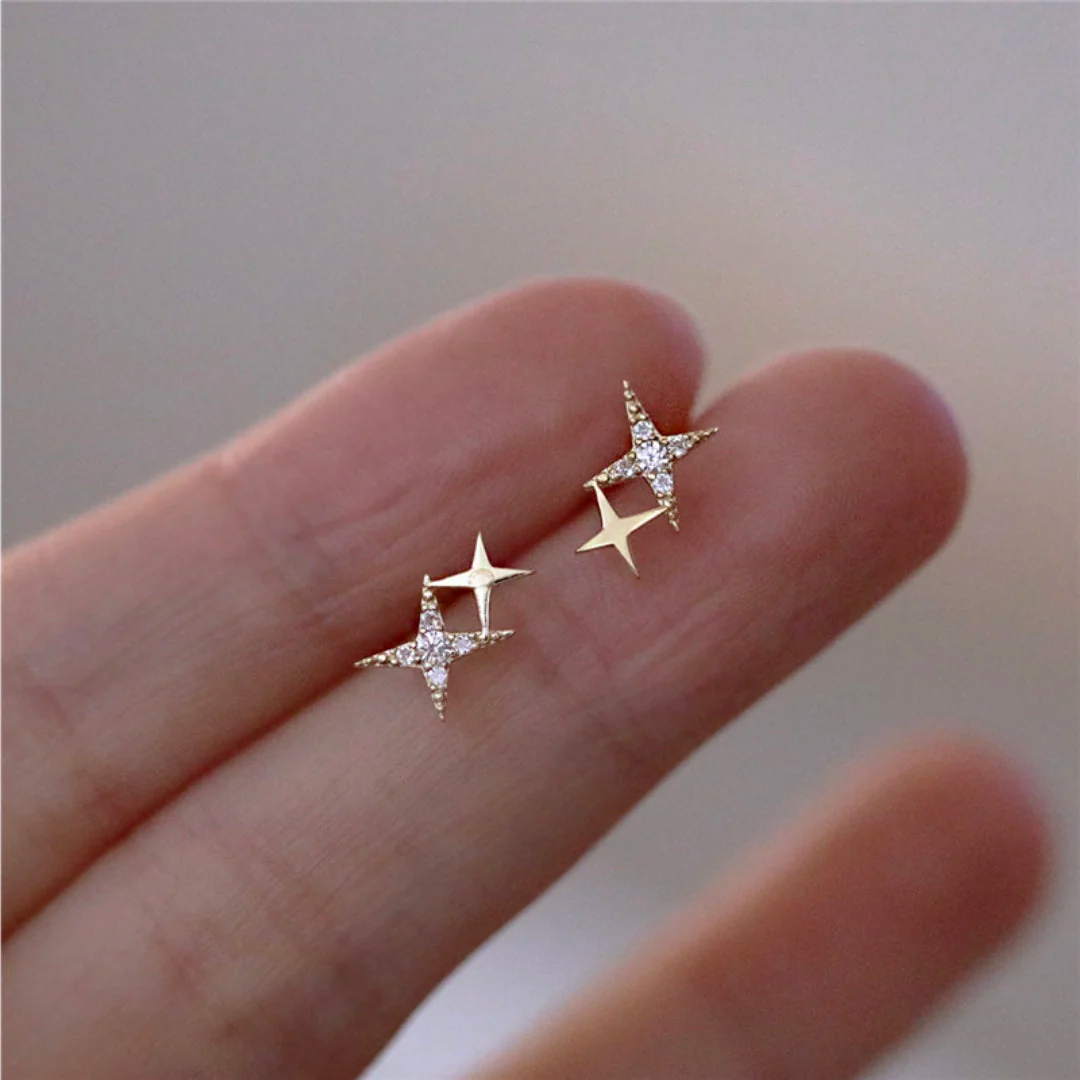 Boucles d'Oreilles - Étoile Scintillante