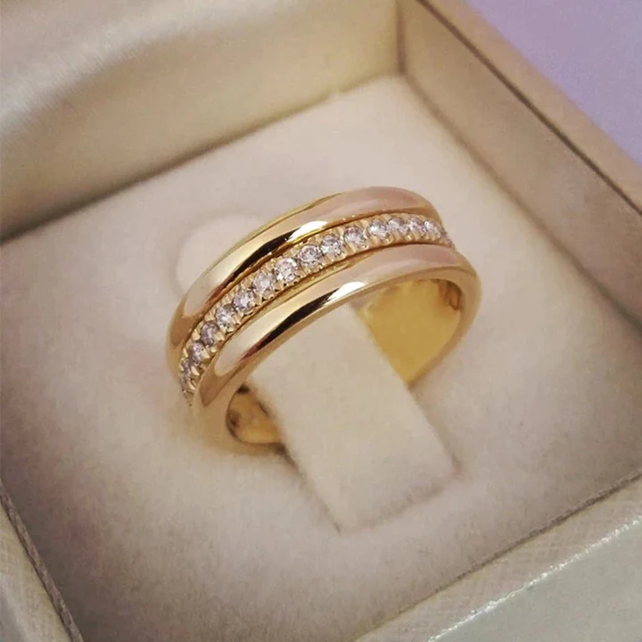 Bague vintage avec zircone
