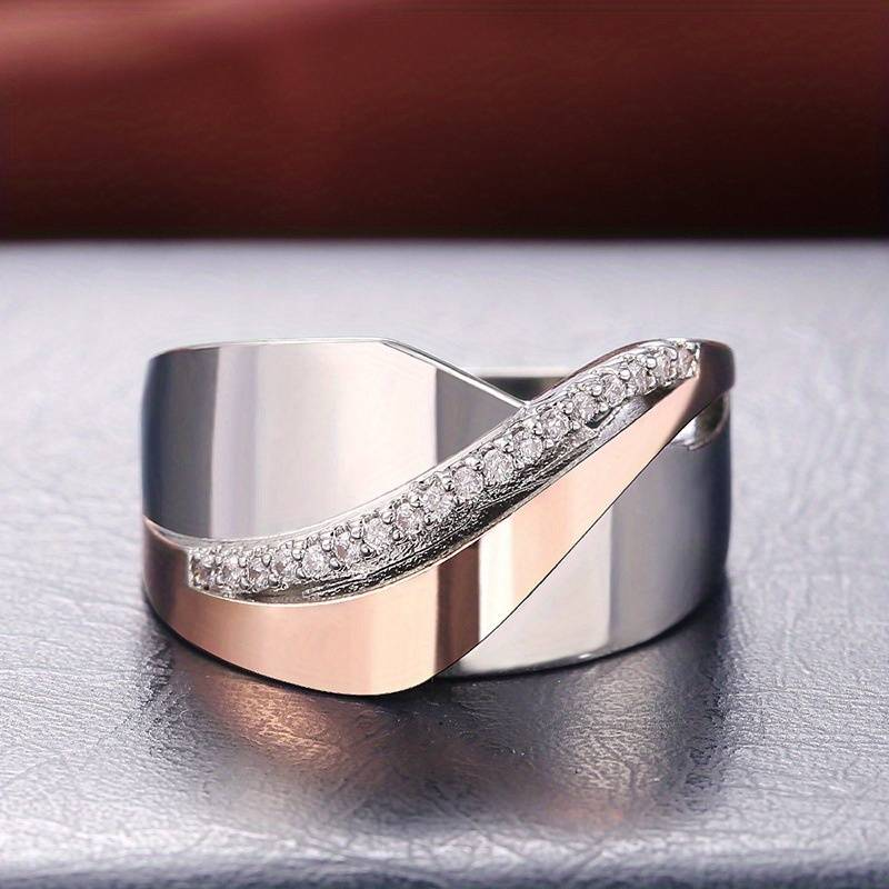 Bague rosée scintillante