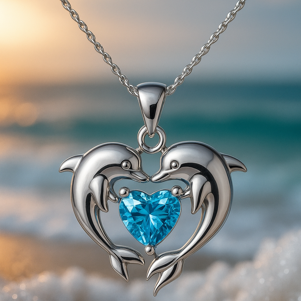 Collier - Double Dauphin et Opale