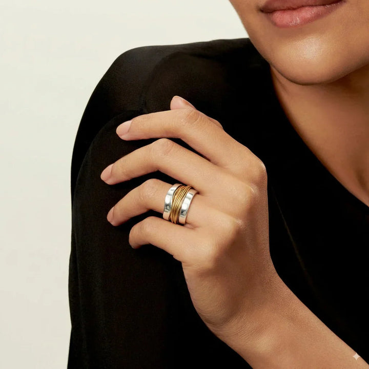 Bague - Reflets Argent et Or, vue détail